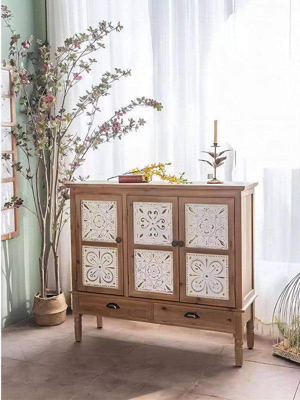 Living Room Furniture Craft Design 3 Doors Sideboard Wood Storage Cabinet with 2 Drawers