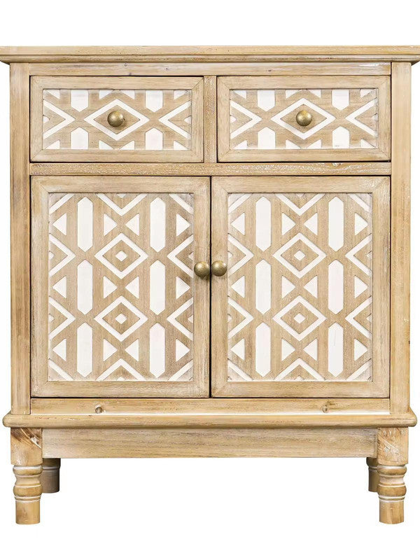 Wooden Cabinet with Two Doors Sideboard Living Room Cabinets