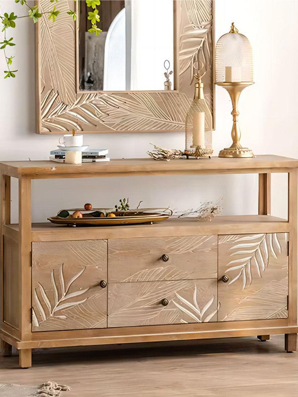 Solid Wood Drawers Doors Cabinet Living Room Cabinet