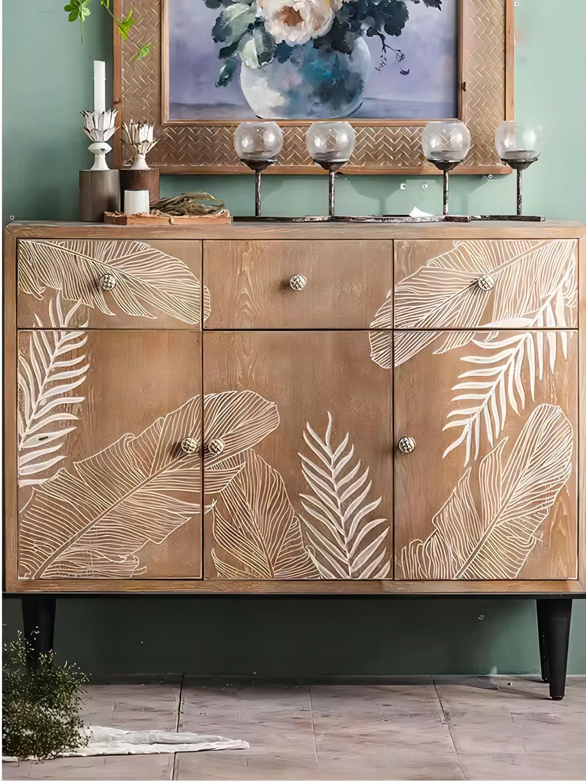 Wooden Display Cabinet Sideboard with Storage