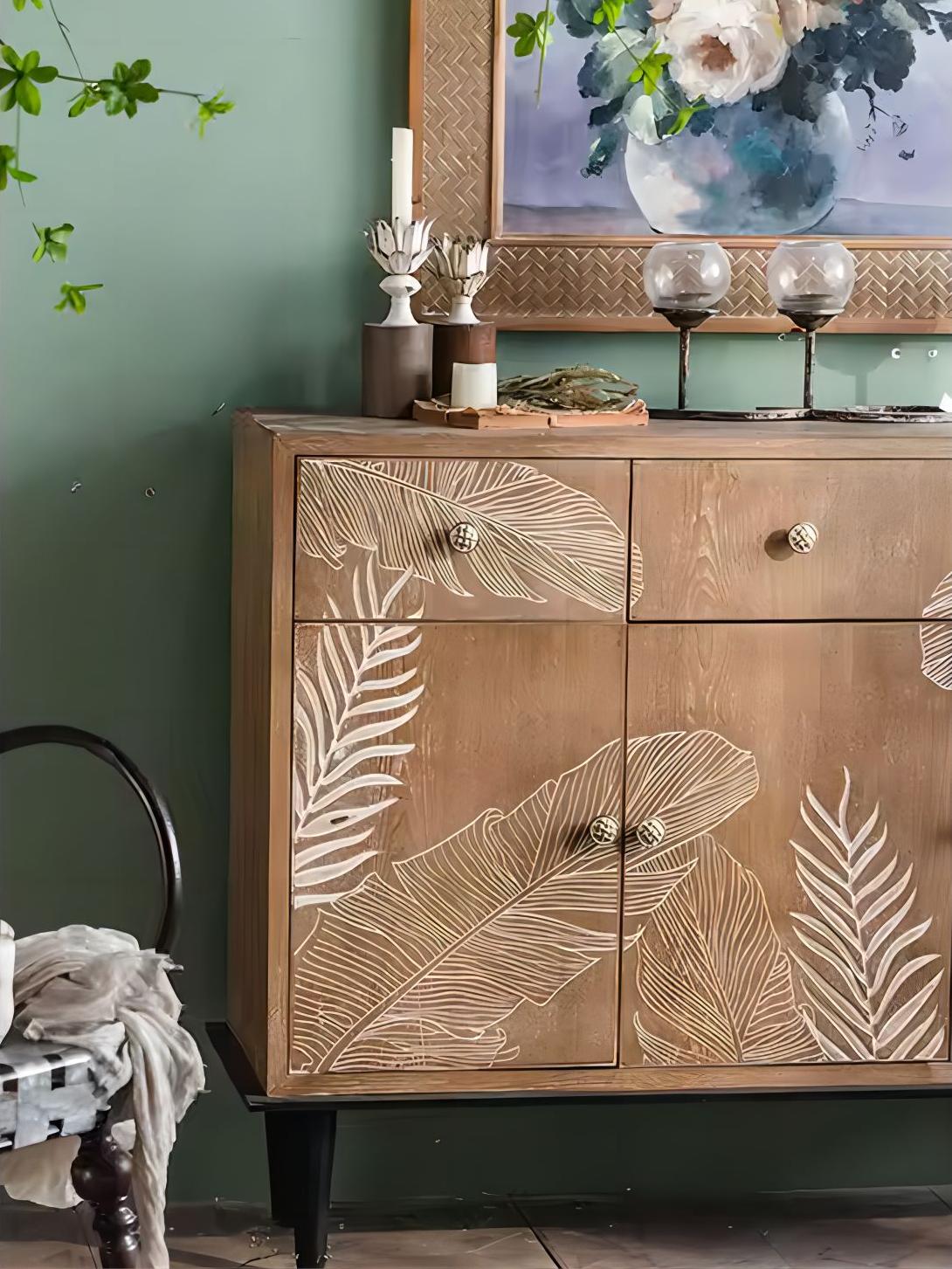 Wooden Display Cabinet Sideboard with Storage