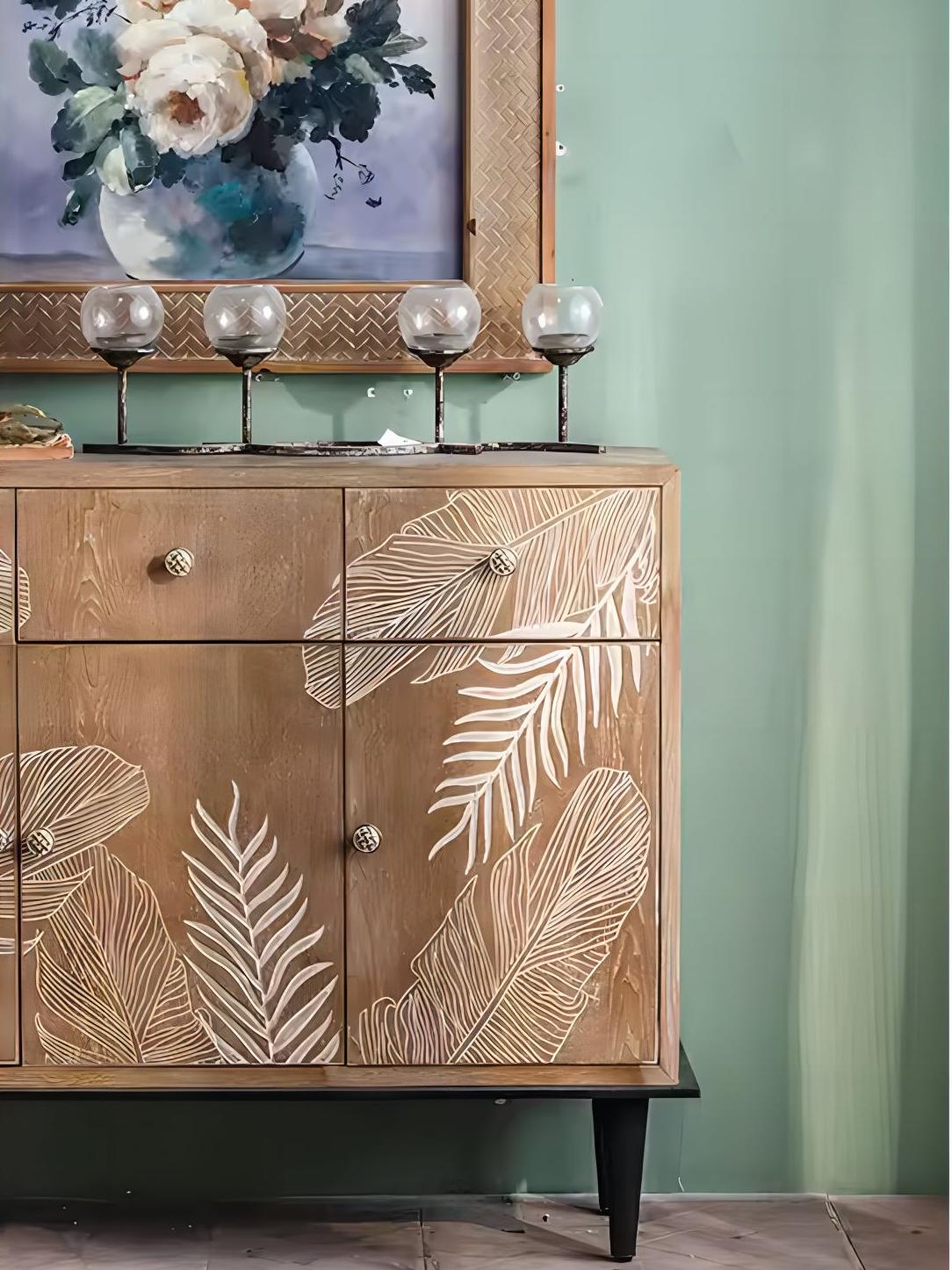Wooden Display Cabinet Sideboard with Storage