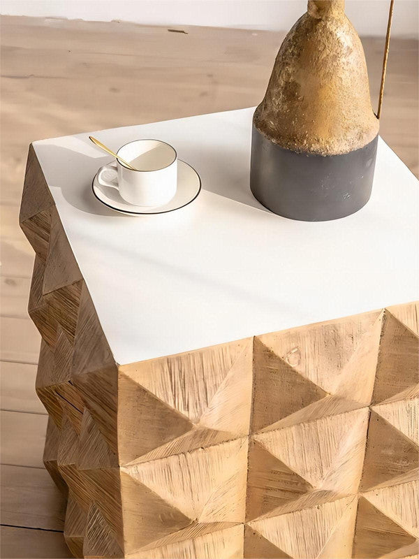 New Design Nature Solid Wood Side Table Rectangular Wooden Vintage Home Decorative Coffee Table